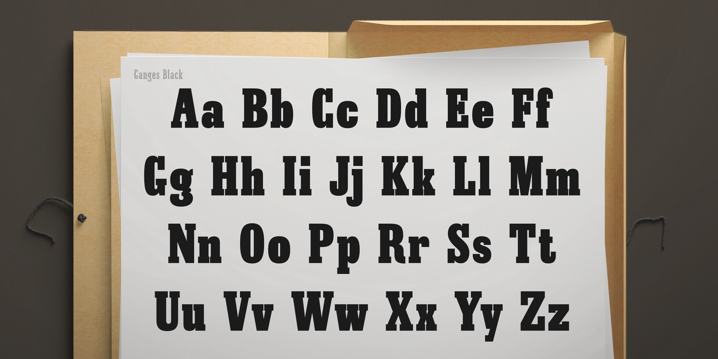 Пример шрифта Ganges Slab Book Italic